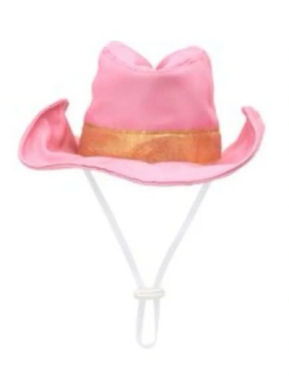 Small Girl Dog Pink Cowboy Party Hat with Adjustable Chin Strap - NWT